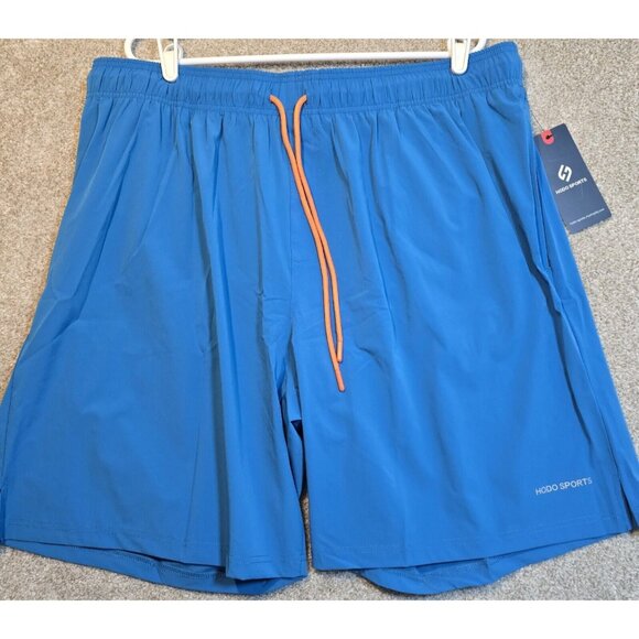 Hodo Sports Swim Trunks Pockets Lined Drawstring Blue Big & Tall Men's 3XL New - Picture 1 of 13